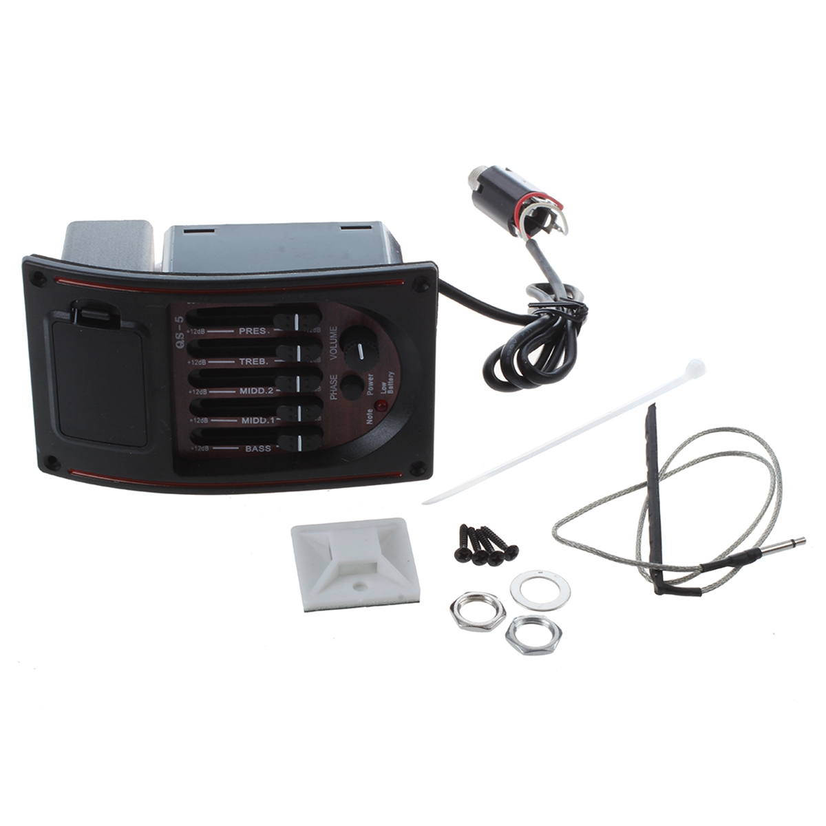 Acoustic Guitar Pre-Wired Preamp 5 Band EQ Tuner Piezo Pickup with Guitar High Output Four Coil Humbucker Pickup