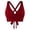 01-Wine683, variant on XIAONU Back Tie Swim Bra for Women Solid Summer Pool Bikini Bustiers