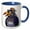 Blue/White, variant on 3drose, Funny Cute Cool Abstract Bro Crow Bro Code Pun with Crow Bird, 11oz Magic Transforming Mug