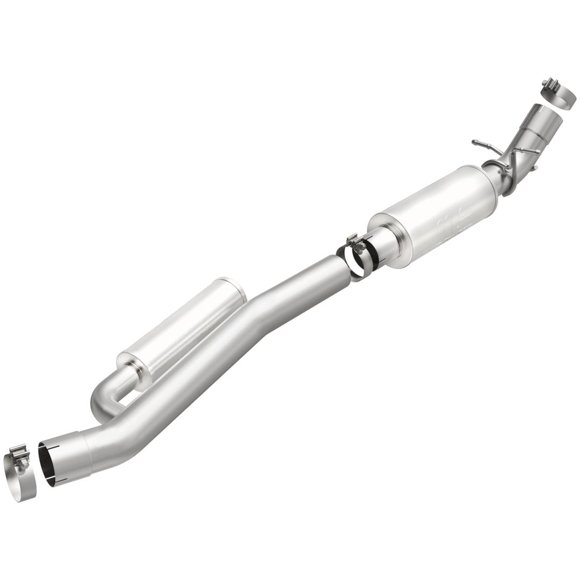Magnaflow Performance Exhaust Muffler 19534 D-Fit Muffler Replacement; Stainless Steel; 3-1/2 Inch Diameter Single Inlet; 3-1/2 Inch Diameter Single Outlet; Clamp-On Inlet; Set Of 2