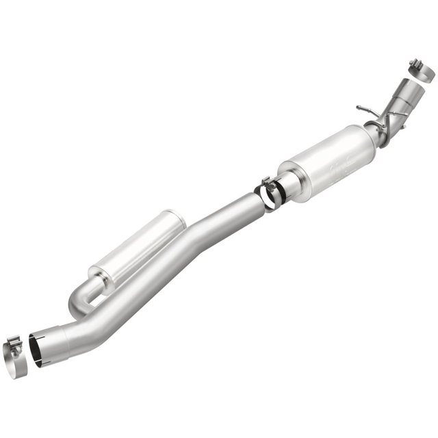 Magnaflow Performance Exhaust Muffler 19534 D-Fit Muffler Replacement; Stainless Steel; 3-1/2 Inch Diameter Single Inlet; 3-1/2 Inch Diameter Single Outlet; Clamp-On Inlet; Set Of 2