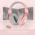 thumbnail image 3 of Redragon H510 Zeus-X RGB Pink Wired Gaming Headset - 7.1 Surround Sound - 53MM Audio Drivers in Memory Foam Ear Pads w/Durable Fabric Cover- Multi Platforms Headphone - USB Powered for PC/PS4/NS, 3 of 9