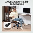 thumbnail image 5 of HOMCOM Home Office Chair No Arms with Wheels, 360 Swivel Desk Chair, White, 5 of 8