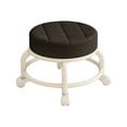 thumbnail image 2 of yuksok Tabouret Rond à Roulettes Bas, Robuste, Pivotant à 360 Degrés, Chaise Pivotante, Chaussure, Noir, 2 of 9