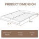 thumbnail image 2 of Tamaño completo-size blanca low marco cama - 6-pulgada heavy-duty metal cama plataforma arch design, fácil montaje, strong bearing capacity, under-cama almacenamiento, no necesita colchón base, 2 of 8
