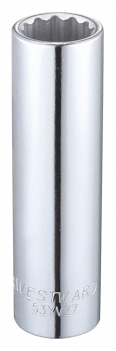 Pack of 5 5/8 Alloy Steel Socket with 1/2 Drive Size and Full Polished Finish WESTWARD 