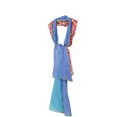 thumbnail image 1 of Leo Atlante Foulard Sectionnel pour Femmes Bleu / Rose à Motif Floral Brodé à la Main - L, 1 of 1
