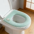 thumbnail image 6 of Thickened Jacquard Fabric Toilet Seat Cover with Elastic Edge for Standard and Elongated Bowls, 6 of 6