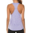 thumbnail image 3 of Women Summer Tops Womens Workout Tops For Women Racerback Tank Mesh Yoga Shirts Athletic Running Tank Sleeveless Gym Clothes Top Workout Girl Camisole Sleep Set Cute Casual Loose Blouse Purple L, 3 of 3