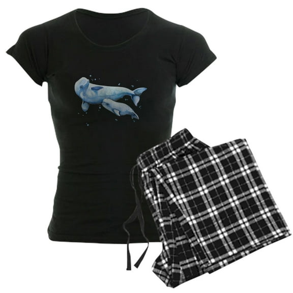 CafePress - Beluga Whale And Baby - Women's Dark Pajamas