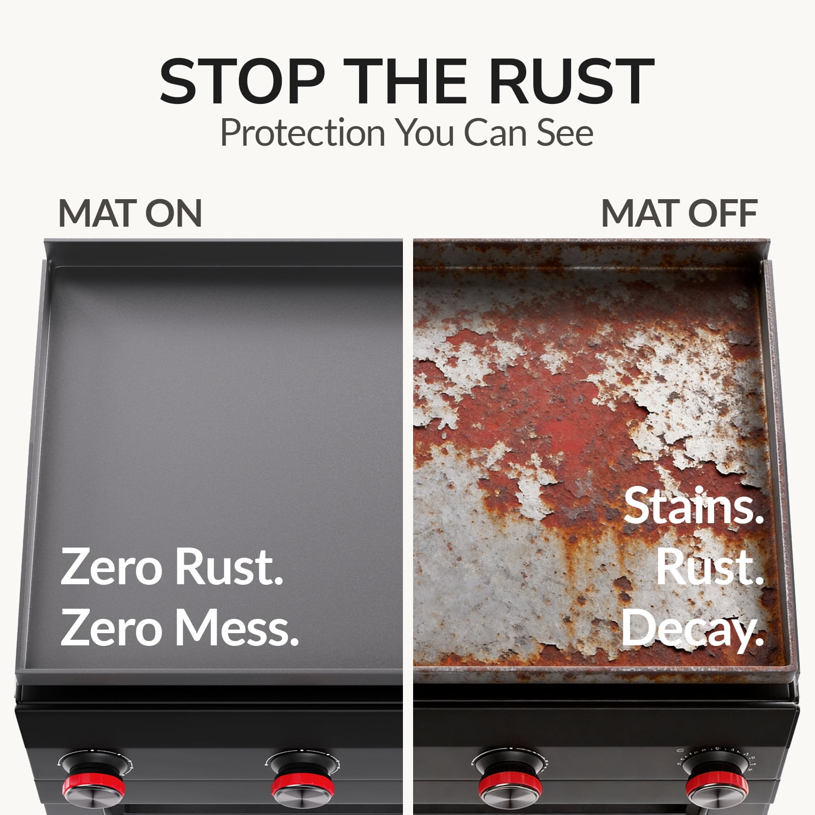 KissKing 28" Silicone Griddle Mat, Heavy-Duty Silicone Cover, Rust & Moisture Protection