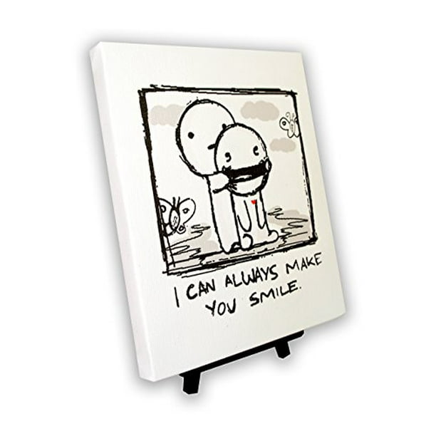 I Can Always Make You Smile On A Stretched Wooden Canvas Frame 8 X 7 X 05 Walmart Com Walmart Com
