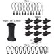 thumbnail image 1 of Clips de lona, ​​31 piezas Clips de lona con cierre apretado Tornillos de abrazadera elástica Bolas de lona Cuerda elástica Tienda de campaña Cuerda elástica con mosquetón, 1 of 2