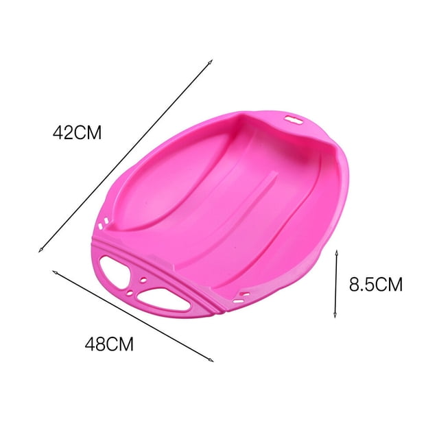 Plastic Snow Sleds with 2 Handles 4 Color Choose Blue Green Rose-Red Red Suitable For Sand Skiing Grass Skiing