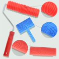thumbnail image 4 of 4Pcs Wood Graining Painting Tool Set, M21 MS16 Grain Texture Pattern Roller with Handle, for DIY Floor Furniture Home, 4 of 6