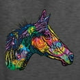 thumbnail image 2 of Colorful Neon Horse | Dean Russo Art Animal Lover Men's T-Shirt, Heather Black, X-Large, 2 of 6