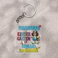 thumbnail image 2 of Back to School English Springer Spaniel Goodbye Kindergarten Hello 1st Grade Acrylic Keychain Springers Dog Lover Gifts Collar Charm Tag Keyring - 02011, 2 of 5