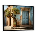 thumbnail image 2 of Designart "Blue Door in Cuba" Architecture Floater Framed Canvas Wall Art, 2 of 7