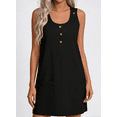 thumbnail image 5 of DOKOTOO Sleeveless Tank Dress Round Neck A-Line Casual Dress for Everyday, 5 of 8