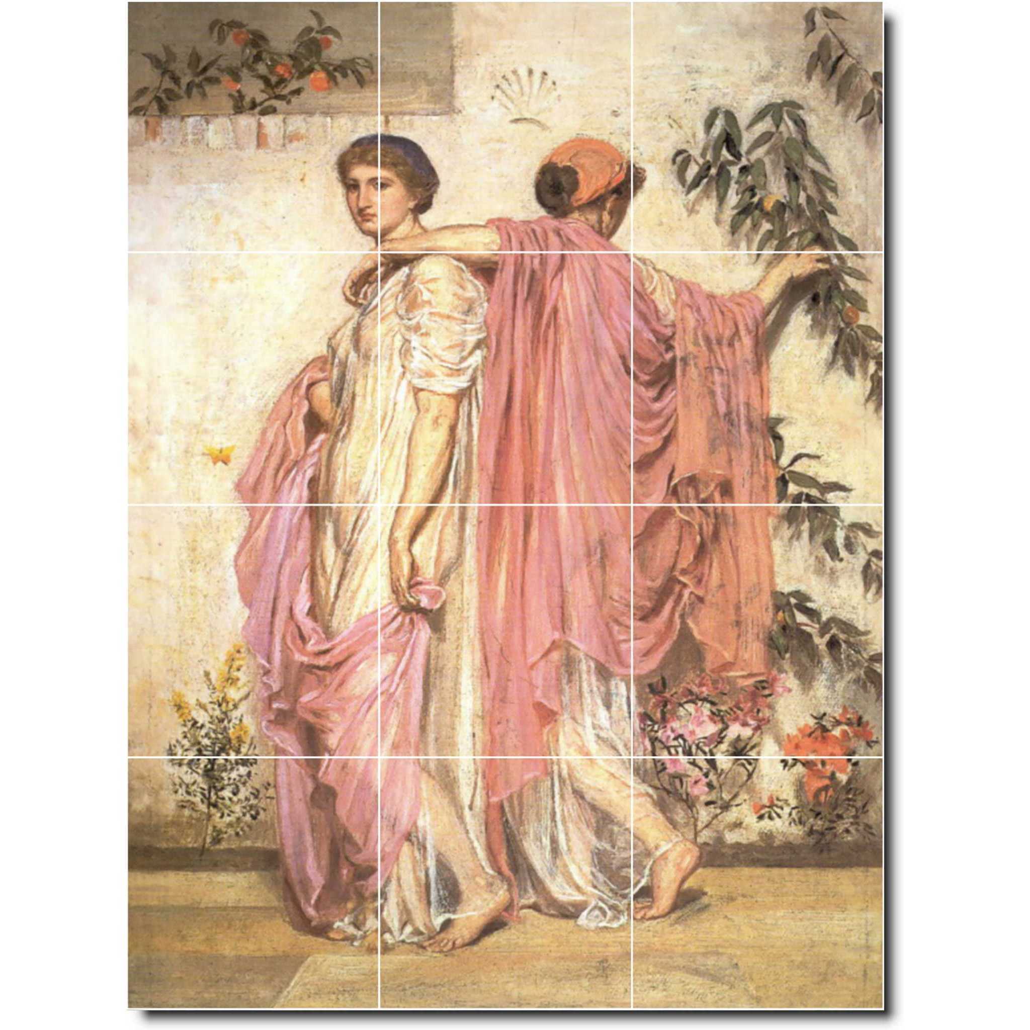 Ceramic Tile Mural-Albert Moore Women Painting 10. 36" w x 48" h using (12) 12 x 12 ceramic tiles