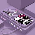 thumbnail image 1 of Sanrio Hello Kitty Cartoon Liquid Left Rope For Samsung Note 20 10 A54 A31 A14 A03 A22 A34 A04 A24 Ultra Plus 5G TPU Phone Case Gift Festivals, 1 of 7