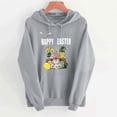 thumbnail image 4 of Nmnitkp Hoodies for Women Easter print Oversized Sweatshirt Graphic Hoodies Casual Long Sleeve Loose Pullover Tops with Kangaroo Pocket Gray,M, 4 of 4
