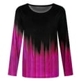 thumbnail image 5 of Pntutb Womens Plus Size Print Mid-Length 3/4 Sleeve Round Neck Casual Tops T-Shirt, 5 of 5