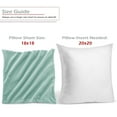 thumbnail image 3 of Nestl Velvet Throw Pillow Covers Solid Square Soft Decorative Pillow Cover for Sofa, 16" x 16", Mint, Pack of 2, 3 of 8
