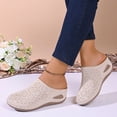 thumbnail image 4 of HNMKIU Sandals for Women Fashion Open Toe Hollow Out Platform Slides Comfortable Casual Beach Slippers with Elegant On Design Summer Shoes Beige,6.5, 4 of 7