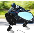thumbnail image 3 of Espejo retrovisor modificado para motocicleta, reflector de espejo de marcha atrás con manillar retro, 22MM-negro, 3 of 4