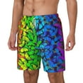 thumbnail image 2 of Gaeub Multicolored Butterflies Mens Swim Trunks Stretch Beach Shorts Quick Dry for Men Swim Shorts Swimwear with Pockets- XX-Large, 2 of 9