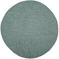 thumbnail image 2 of SAFAVIEH Courtyard Blair Checkered Indoor/Outdoor Area Rug, Turquoise/Light Grey, 5'3" x 5'3" Round, 2 of 7