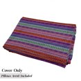 thumbnail image 5 of East Floor Pillow Lounger Cover, Geometric Abstract Pattern on Horizontal Colorful Stripes Doodle Style Retro, Nap Mat Printed Fabric Case for 5 Pillows, 88" x 27", Multicolor, by Ambesonne, 5 of 5