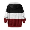 thumbnail image 4 of Kixjoy Long Winter Coats for Women Long Sleeve Thick Winter Puffer Jackets Fleece Zip Up Oversized Coat Trendy Loose Fit Hooded Outerwear with Pockets, Red 5XL, 4 of 5