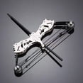 thumbnail image 4 of Mini Stainless Steel Bow Model Toy – Handheld Pull-and-Shoot Archery Set with Arrows – Fun Educational Desktop Toy for Ages 14+, 4 of 7