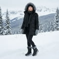 thumbnail image 2 of Ecetana Snow Boots for Women Faux Fur Cozy Warm Winter Boots Waterproof Outdoor Shoes for Walking Hiking, 2 of 7