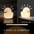 thumbnail image 5 of Lámpara de noche LED de pato con USB, de silicona, para dormir, con control táctil y temporizador, 5 of 5