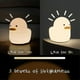 thumbnail image 5 of Lámpara de noche LED de pato con USB, de silicona, para dormir, con control táctil y temporizador, 5 of 5