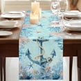 thumbnail image 3 of Table Runners 72 Inches Long Dress Scarves, Coastal Anchor Blue Farmhouse Kitchen/Dining Table Runner, Coffee Tablerunners, Summer Beach Nautical Coral Starfish 13x72 Inch, 3 of 9
