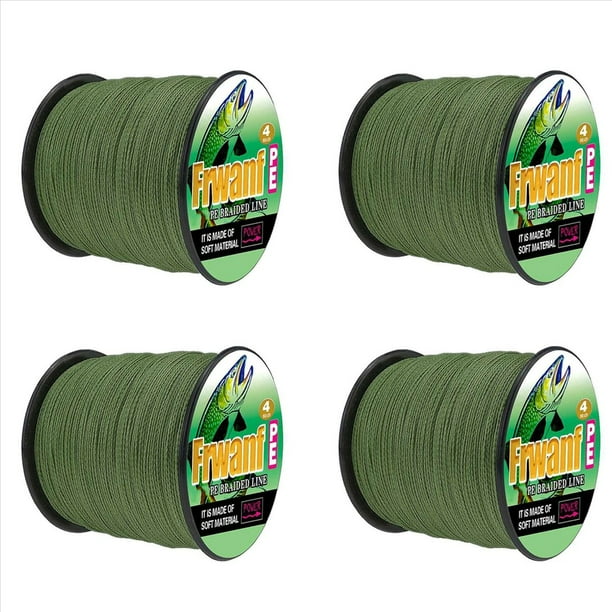 4X PE LíNea de Pesca Trenzada 4 Hilos Hilo Multifilamento SúPer Fuerte de 100 M para la Pesca de Carpas LíNeas de Carpa 12Lb 2.0