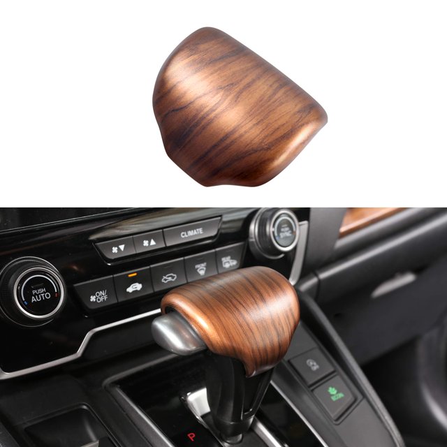 AntBooBoo para Honda CRV CR-V 2017 2018 2019 2020 2021 2022 Cubierta de palanca de cambios de madera de melocotón decoración interior para CR V (cubierta de palanca de cambios)