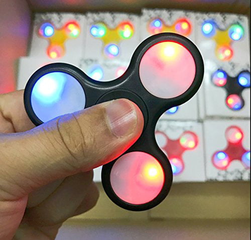 3pcs LED Light Wick with Switch 4pcs Silicone 608 Tri Fidget Hand Spinner Toy 