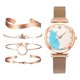 thumbnail image 4 of Elegante reloj de 34 mm para mujer con , conjunto de , banda de Oro rosa Hugo brazalete de reloj de acero inoxidable, 4 of 10