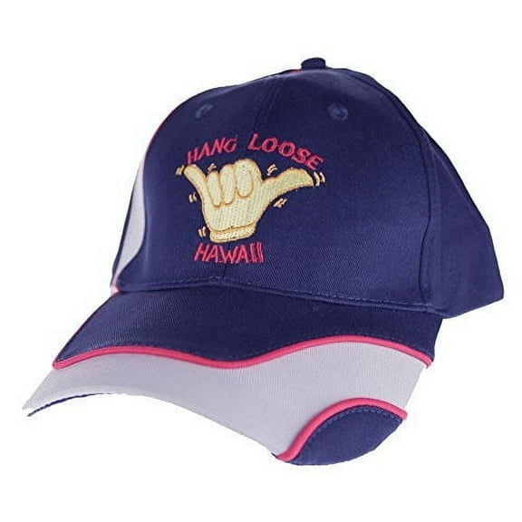 Embroidered Hang Loose Hawaii cap hat, Navy