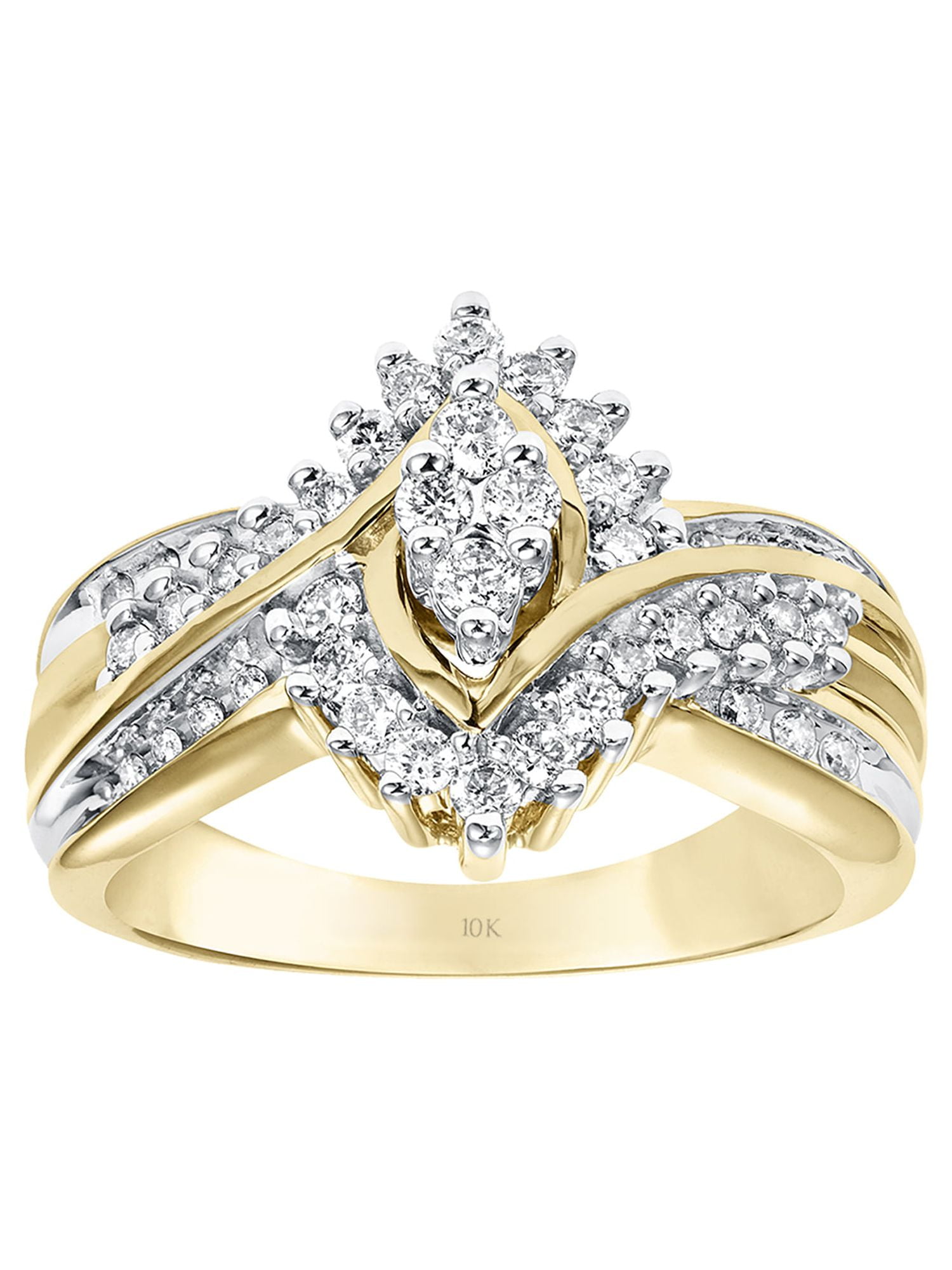 1/2 Carat T.W. Diamond "Shimmering" Women's Engagement Ring in 10k Yellow Gold by Keepsake