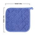 thumbnail image 2 of 100% Cotton Terry Pot Holder Pack of 2 for Kitchen Everyday Basic Heat Resistant Coaster Potholder for Cooking and Baking Premium - Blue, 2 of 9