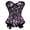 yue866-Pink, variant on KHONTS Corset Top Bustier for Women Zipper Front Flower Sexy Burlesque Retro Tops Sky Blue XL