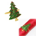 thumbnail image 4 of Noothes Christmas Napkin Rings Metal Holder Set with Reindeer Wreath Pattern, Reusable Elegant Table Setting for Holiday Dinner Decor and Festive Dining, 4 of 9