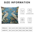 thumbnail image 6 of COMIO Spring Chinoiserie Pillow Covers, Blue and White Chinoiserie Birds Flowers Throw Pillow Covers for Couch Bed Sofa Cushion Farmhouse Room Decor,2 pcs White, 6 of 6