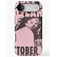 Pink and Black Female Singer Portrait Tough Case for Apple iPhone ...